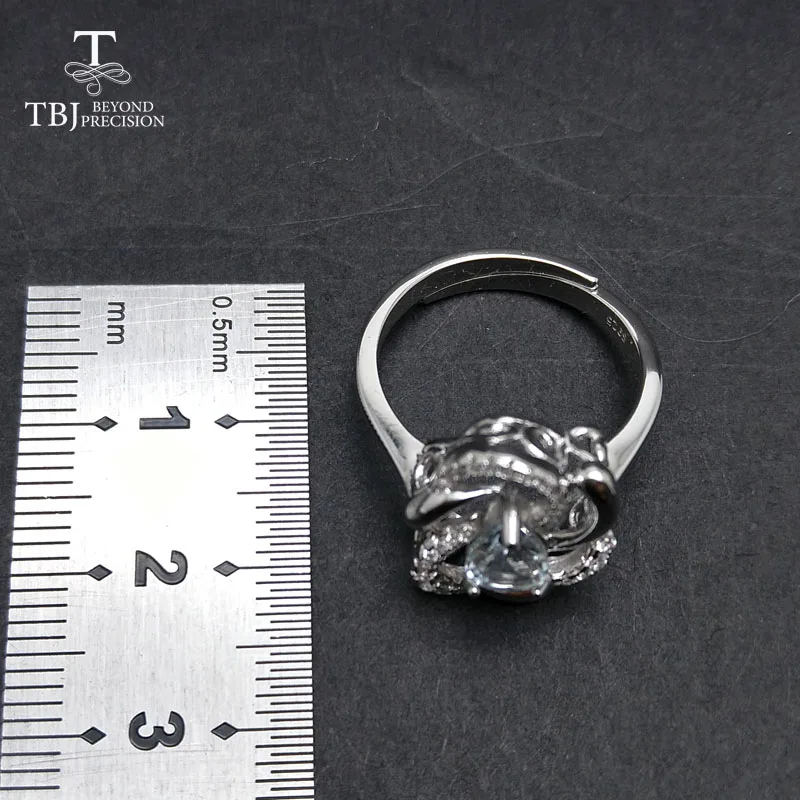 Набор ювелирных изделий из серебра 925 пробы TBJ кольца и серьги натурального
