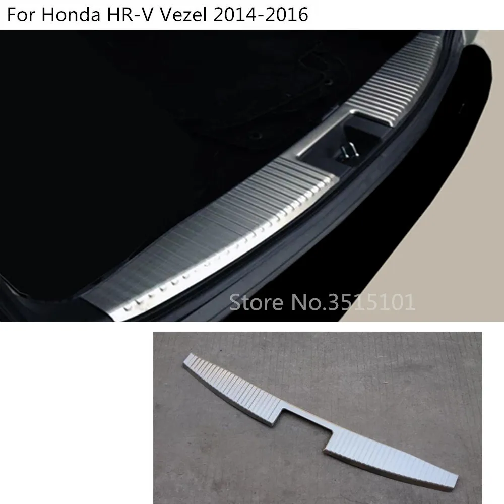 

Car Stainless Steel Inner Rear Trunk Bumper Trim Plate Frame Threshold Pedal For Honda HRV HR-V Vezel 2014 2015 2016 2017 2018