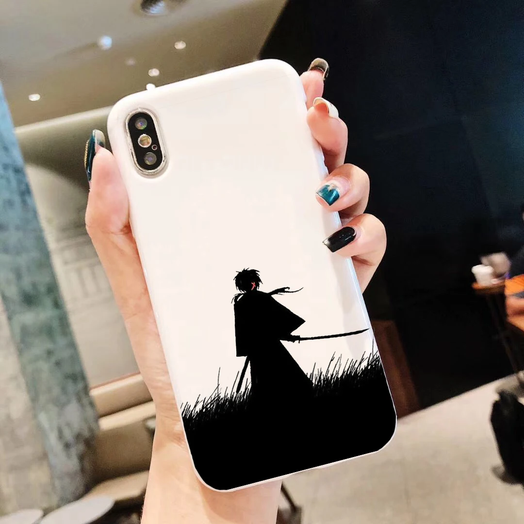 Sword Art Online, Кирито, одна штука, Зоро, кенсин, химура, меч, белый мягкий силиконовый чехол для телефона, для iphone 6, 6s, 7, 8 plus, XR, XS, XSMAX