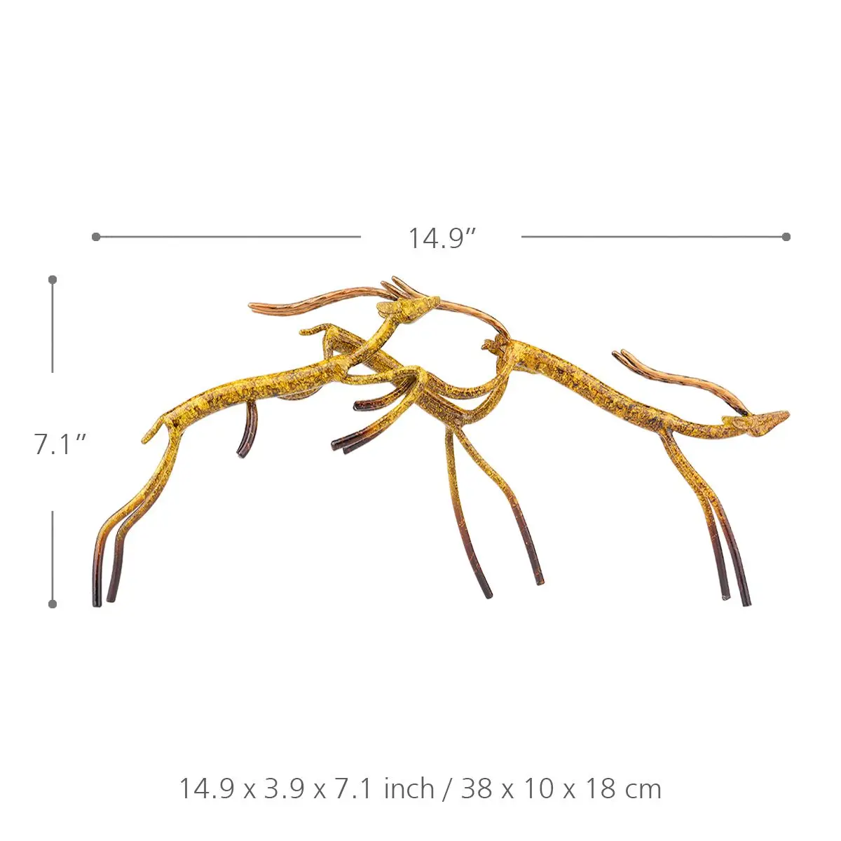 Tooarts 2 вида Leaping Antelope железная скульптура домашний декор ремесла металлическая