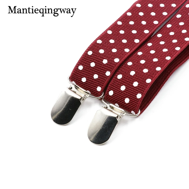 Mantieqingway унисекс точка Регулируемый Y назад подтяжки бабочка набор для мужчин и женщин модная рубашка Эластичные подтяжки женские пояса Галстуки