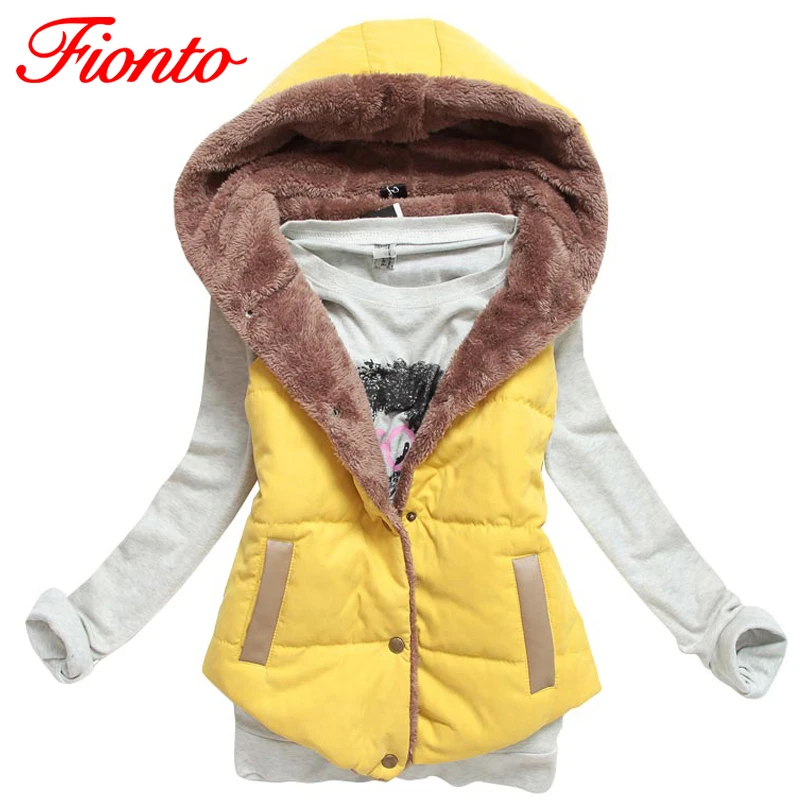 Жилет FIONTO женский зимний теплый с капюшоном|vest female|women winter vesthooded vest |