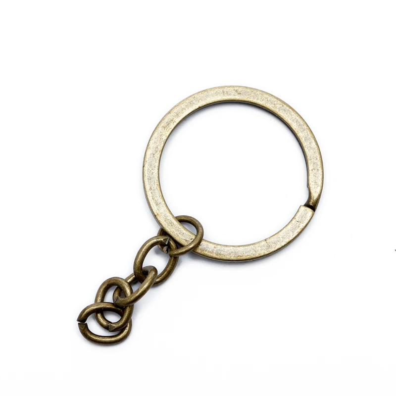 

10pcs/lot Rhodium Antique Bronze metal circel Split Ring Key Chains for DIY Retro Fashion Keychains Accessories