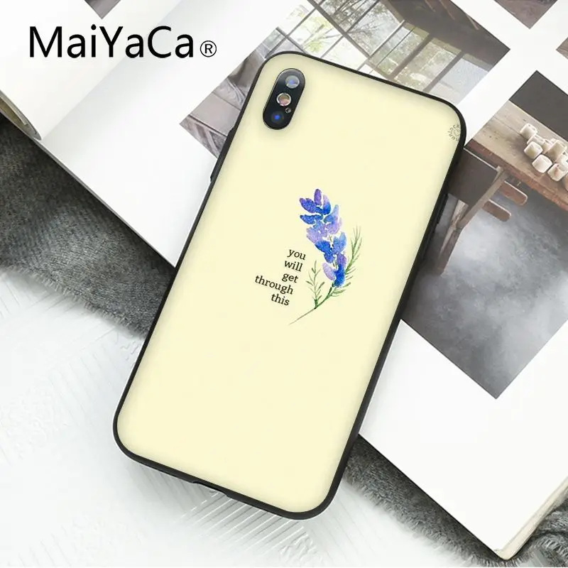 MaiYaCa Art эстетическое цветочное слово цитаты чехол для телефона iphone 11 Pro 11Pro MAX X XS MAX 6 6s 7 7plus 8 8Plus 5 5S SE XR