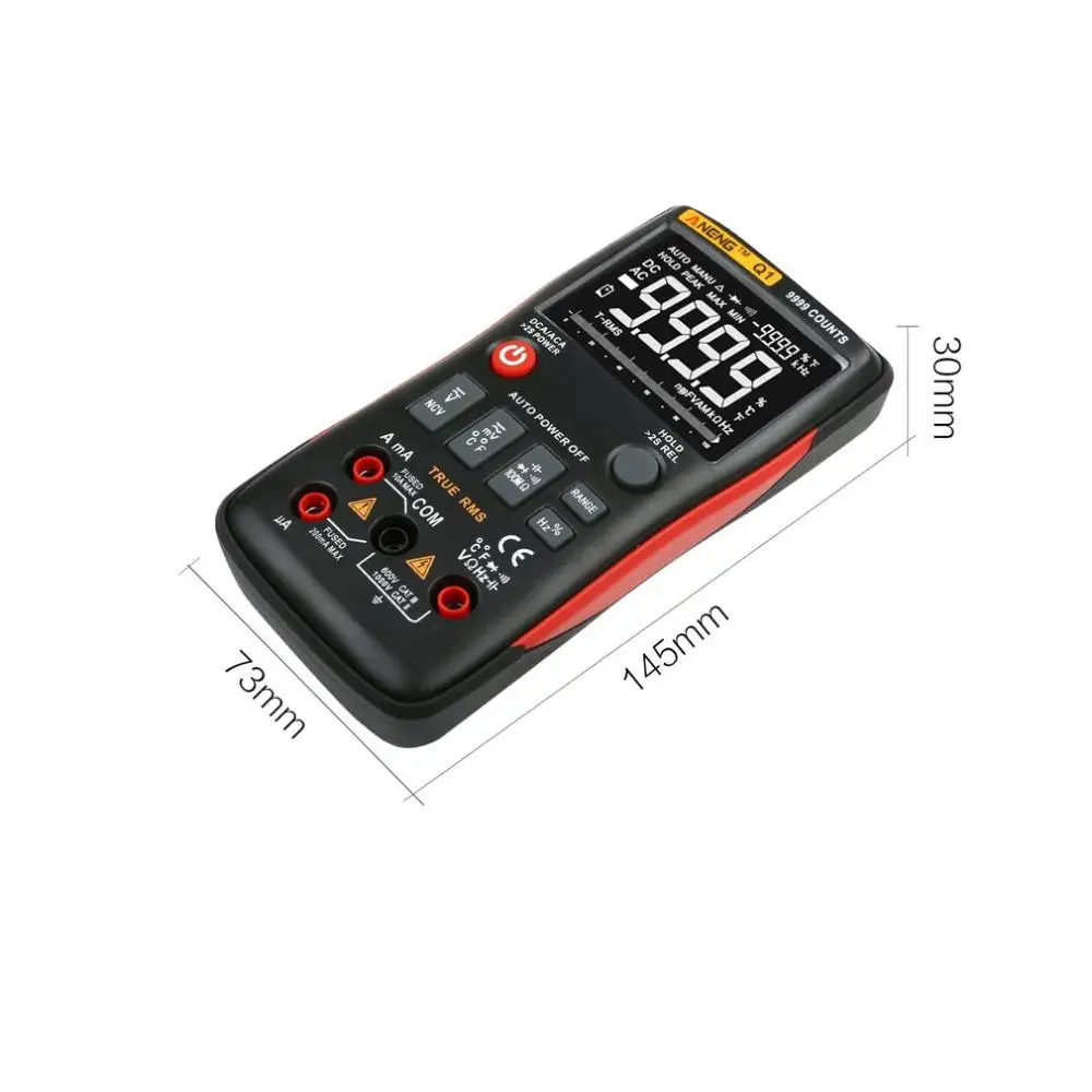 ANENG Q1 True-RMS Digital Multimeter esr meter Button 9999 testers automotive electrical capacitor tester dmm transistor | Инструменты
