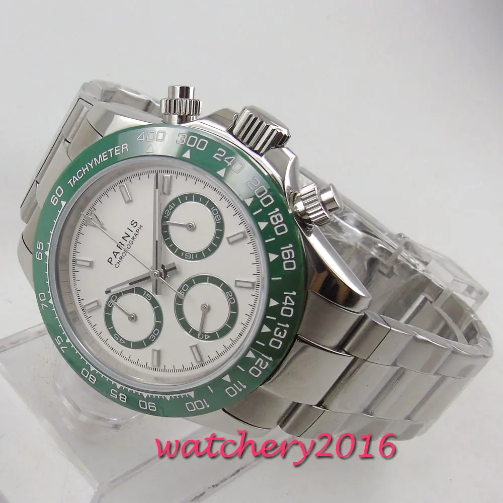 Мужские кварцевые часы с зеленым циферблатом 39 мм | Наручные