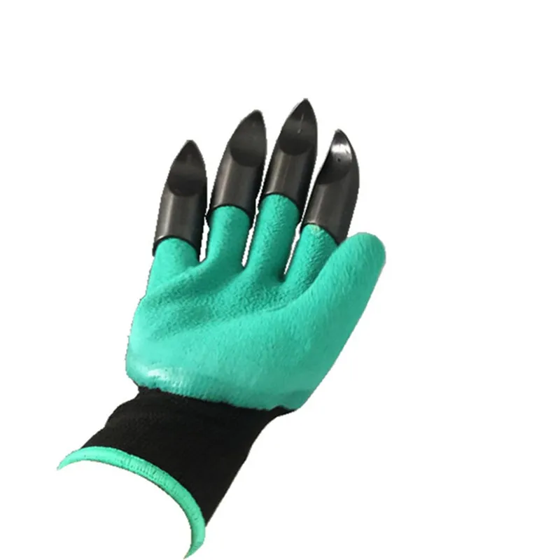 1 Pair Garden Gloves 4 ABS Plastic Genie Rubber With Claws Quick Easy to Dig and Plant For Digging Planting | Дом и сад