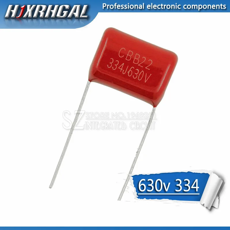 10PCS 630V334J 0.33UF Pitch 15MM 630V 334 330NF CBB Polypropylene film capacitor hjxrhgal | Электронные компоненты и