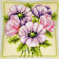 TH flowers 05 набор для рукоделия Подушка с вышивкой из акриловой пряжи Гобелен Холст Подушка спереди вышивка крестом наволочка - Цвет: Многоцветный