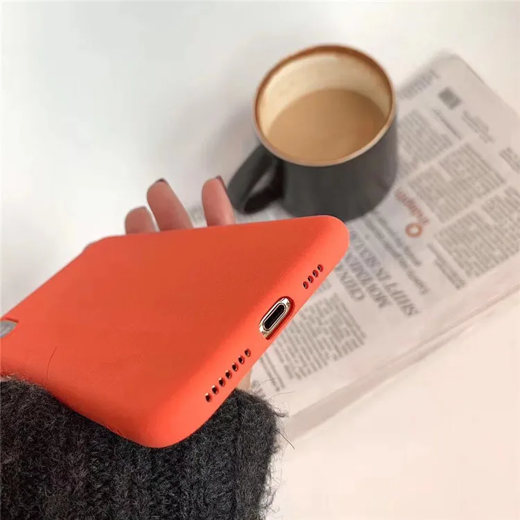 Ретро Оранжевый Простой корейский чехол для телефона iPhone 11 Pro Max 6 6S 7 8 Puls X XS XR Чехлы