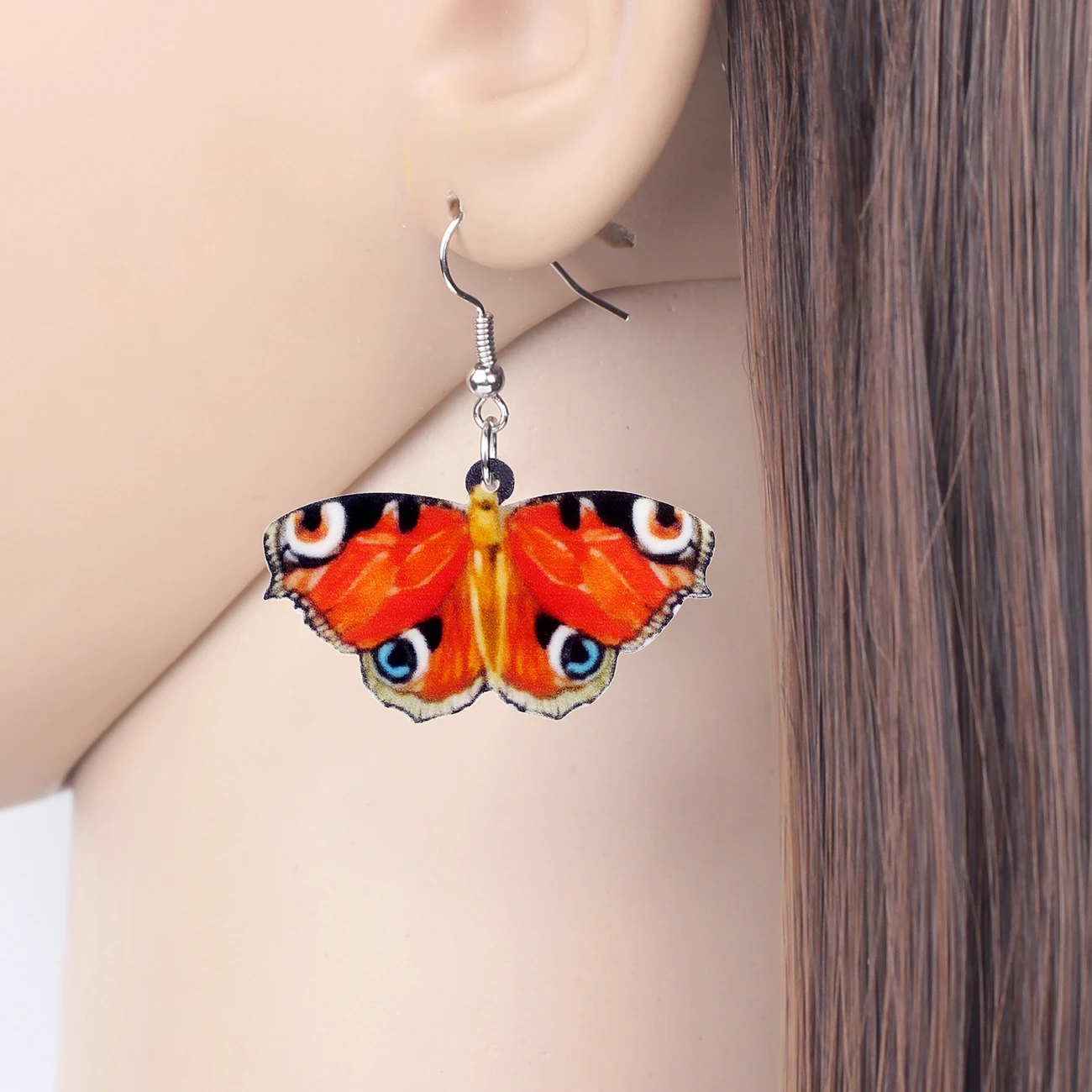 NEWEI акриловые Junonia альмана бабочка насекомых Ювелирные наборы серьги Висячие