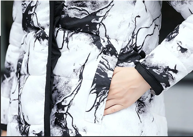 Женская хлопковая куртка 2020 новая зимняя теплая с капюшоном и длинными рукавами