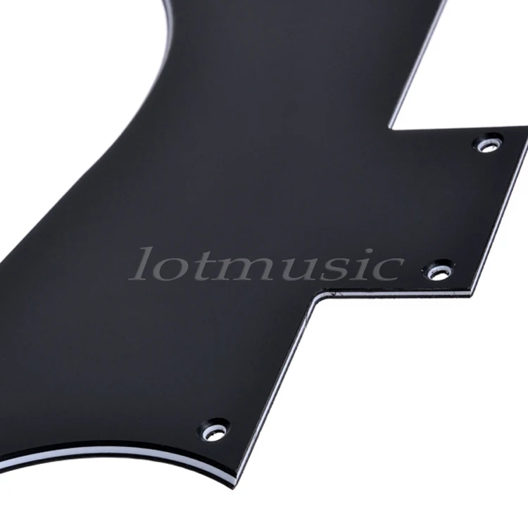 2 шт. Гитара Pickguard стандартный 3-слойный черный отверстия для сменный фиксатор