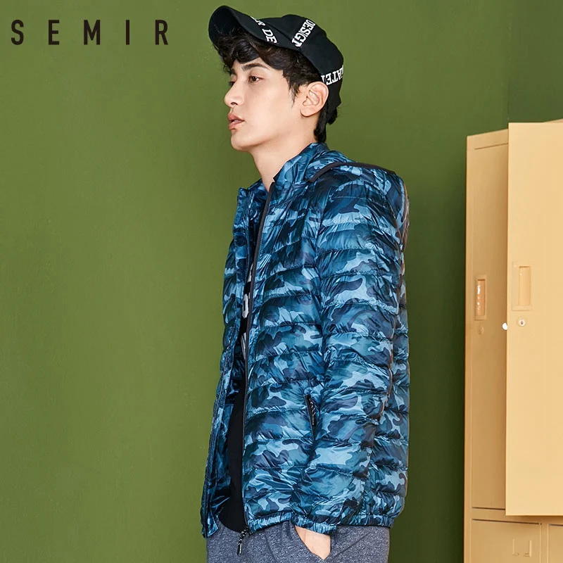 SEMIR Легкая стеганая куртка мужская зимняя Корейская версия Короткий Красивый