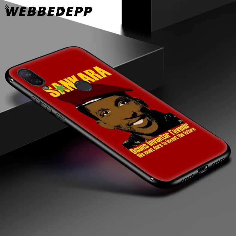WEBBEDEPP Thomas Sankara Flag Soft Case for Xiaomi Redmi K20 7A 4A 4X 5 5A 6 6A S2 Note 8 4 7 Pro Plus Prime |