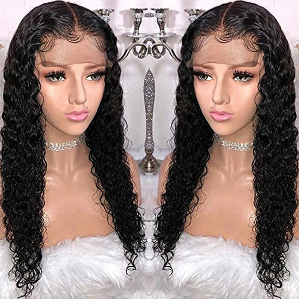 HD кружевной прозрачный парик с фронтальным кружевом кудрявые 360 кружевные