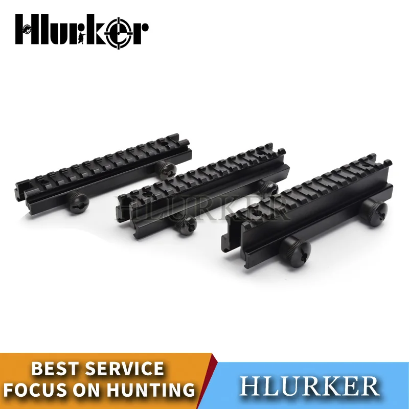 Tactical 0.5&quot 0.75&quot 1&quot Flat-Top Riser Rifle Scope Mount 14 Slot 20mm Picatinny Weaver Rail For AR15 M4 M16 Rifles Airgun Hunting |