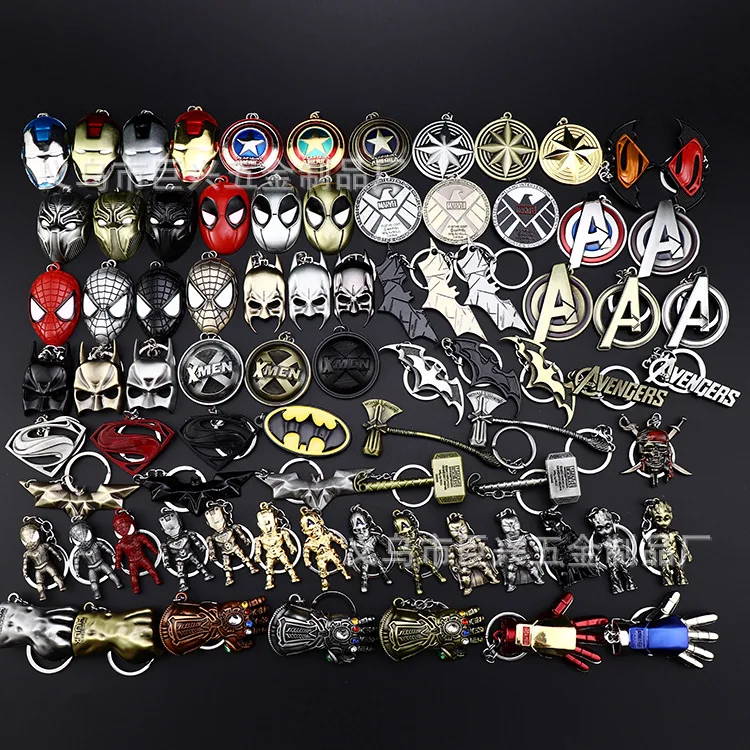 Мстители 4 косплей реквизит Капитан Америка Марвел Тор молоток брелок Железный человек паук перчатка Бэтмен топор брелок на цепочке