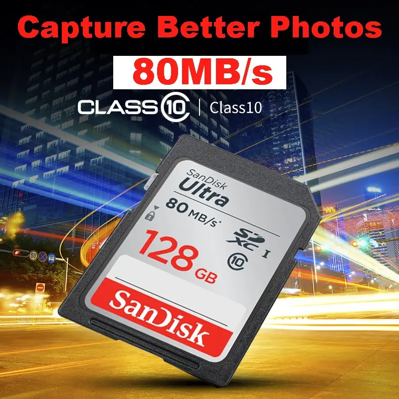 Sandisk SD карта класс 10 16 ГБ 32 64 128 ГБ|Карты памяти| |