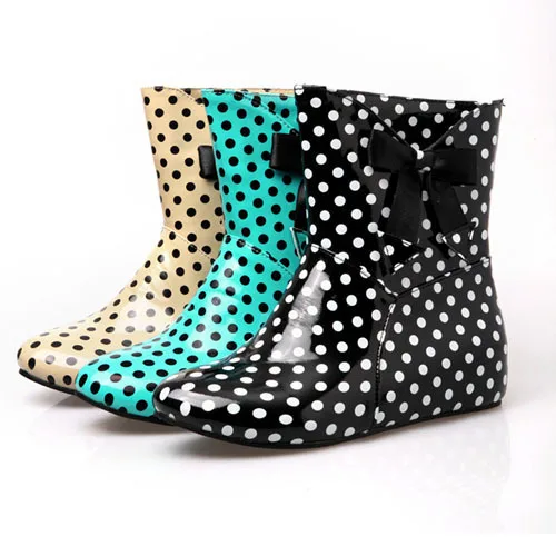 Fashion Women Boots Sweet Bow Round Rubber Sole Within The Higher SHL5128 |