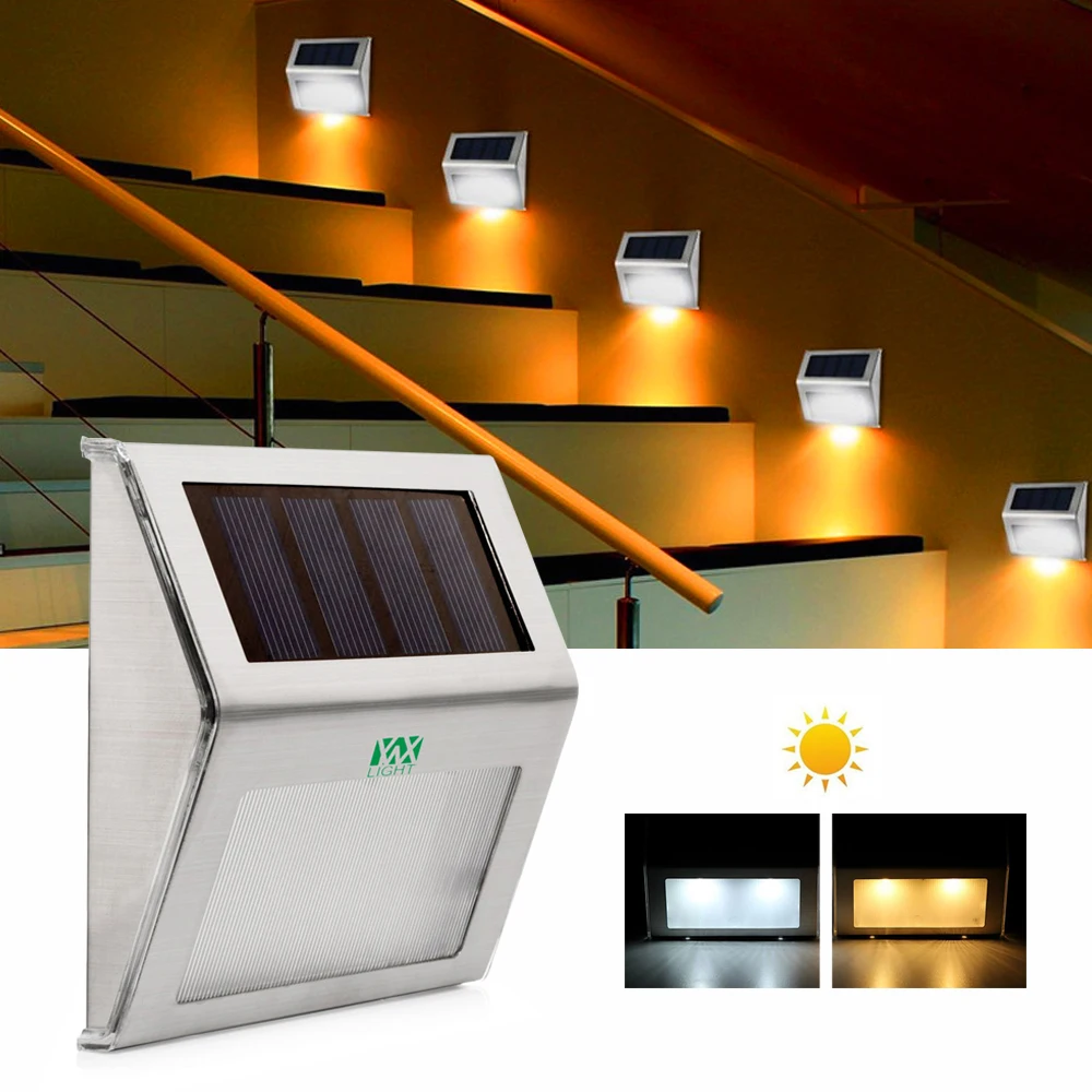 

YWXlight Solar Light Wall Mount Waterproof Garden Fence Lights solar sensor light illumination Stair Light Outdoor Solar Lamps