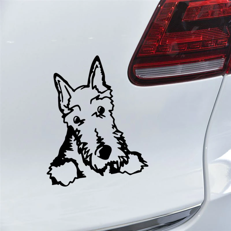 Автомобильный Стайлинг 10 7*13 2 см Schnauzer украшение для собаки виниловые наклейки и