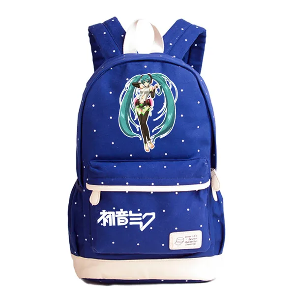 2 Музыкальный Хацунэ Мику Печать Рюкзак Kawaii женские сумки на плечо Miku Mochila Feminina Холст Школьные сумки для девочек-подростков - Цвет: 2
