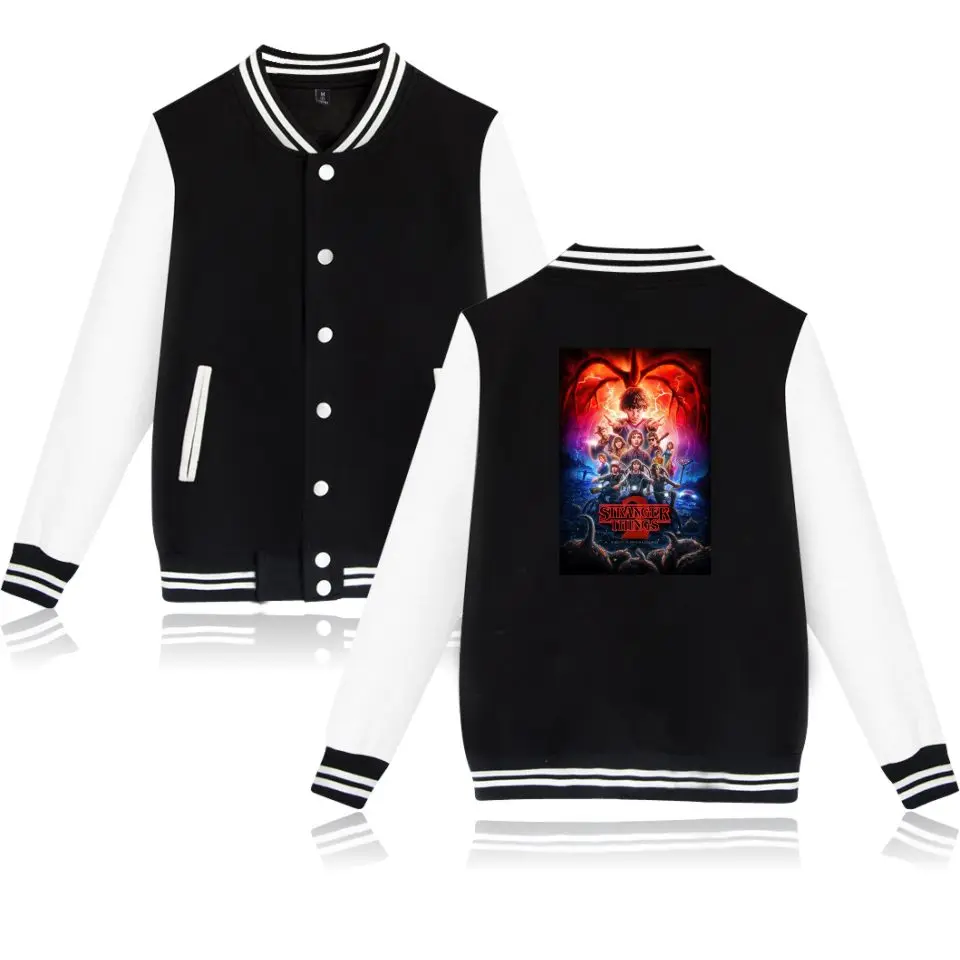 Stranger Things Season 2 Jacket Funny TV Clothing Men Women Baseball Uniform | Мужская одежда