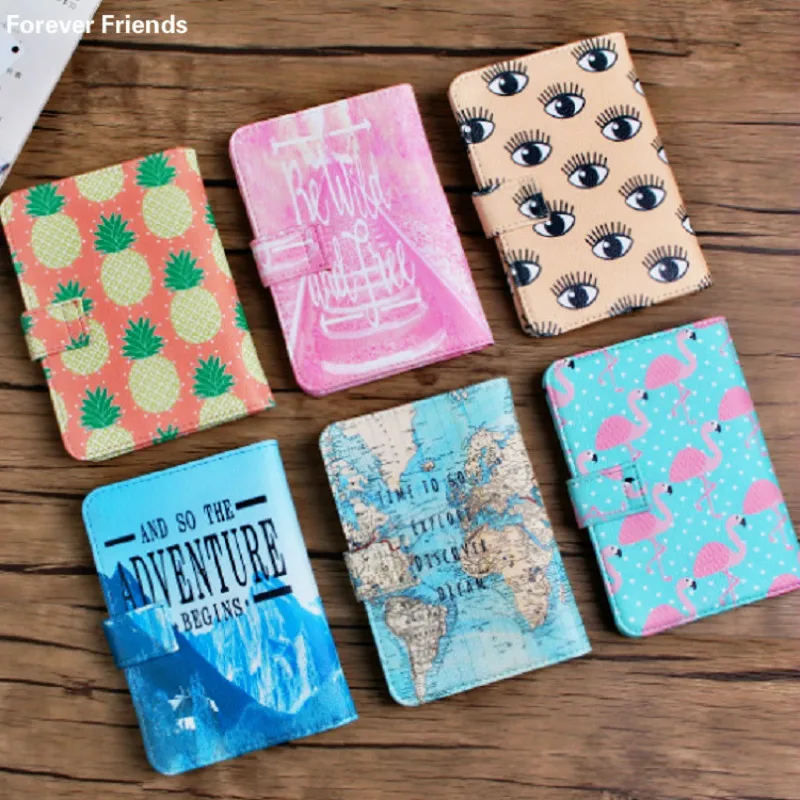 Фламинго карта обложки для паспорта аксессуары путешествий креативный PU кожаный