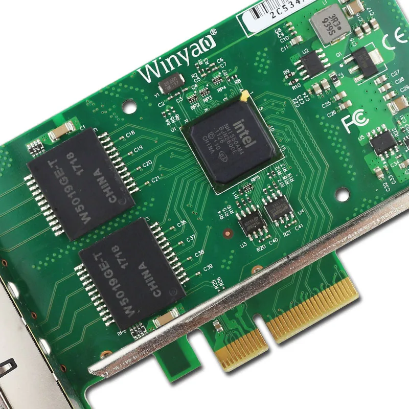 Winyao WYI350 T4V2 PCI E X4 RJ45 Qual Port сервер Gigabit Ethernet 10/100/1000 Мбит/с сетевой интерфейс карта для