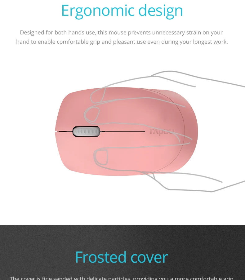 Новая Бесшумная Беспроводная оптическая мышь Rapoo с Bluetooth 3,0/4,0 RF 2,4G Бесшумная мини Бесшумная мышь для Windows PC ноутбука компьютера
