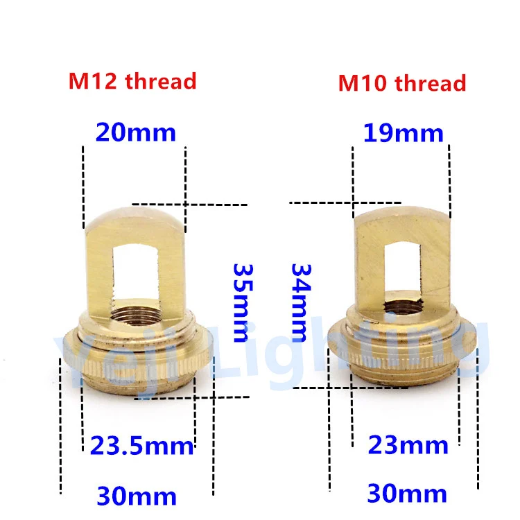 Кольца из чистой меди M12 латунный крючок с резьбой М10 нержавеющие крепления для