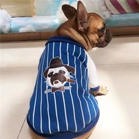 pet dog coat jacket clothes for small puppy dogs cat winter autumn french bulldog stripe clothing bulldog costume dog ropa perro