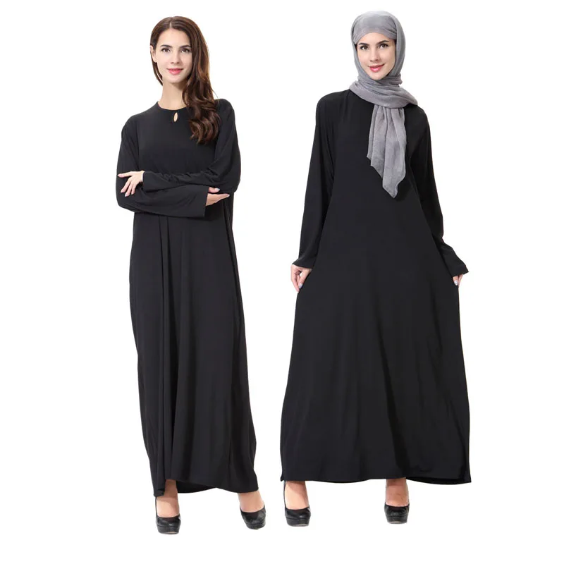 Традиционная abaya Дубай Кафтан марокканский турецкий хиджаб черные мусульманские платья халат Женская одежда с длинным рукавом