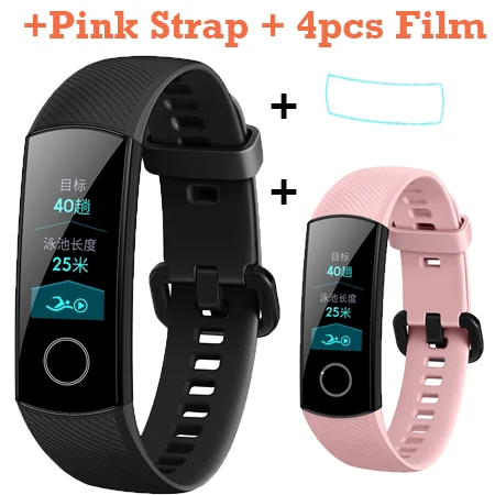 honor 4 black 5 huawei Honor Band 5 NFC умный Браслет Оксиметр крови кислород сенсорный экран для сердечного ритма обнаружения и Honor 4 умные часы - Цвет: honor 4 black 5