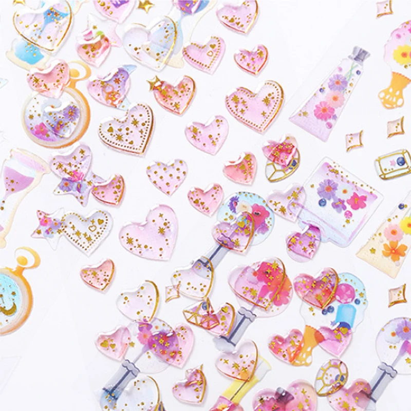 Kawaii Кристалл 3D наклейка сердце сделай сам скрапбукинг дневник наклейки в альбом