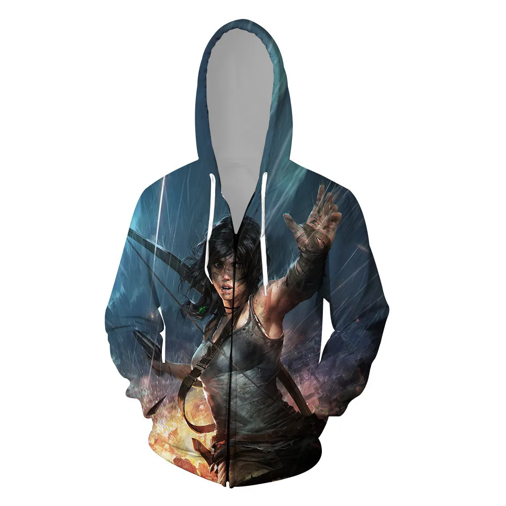 Модный дизайн забавные куртки с 3D принтом популярная игра Tomb Raider пальто в стиле