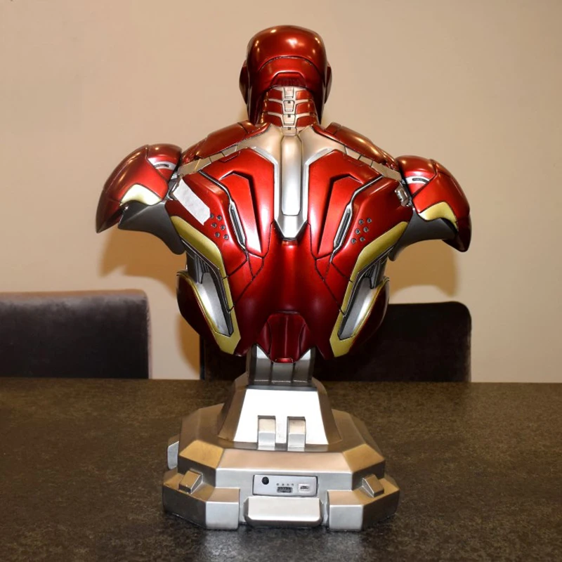 Сосо прохладно! 1:2 масштаб Железный человек MK45 Tony Strak! Новая Железная модель человека 40 см бюст полимерный со светодиодным глазом и сердечником груди энергии