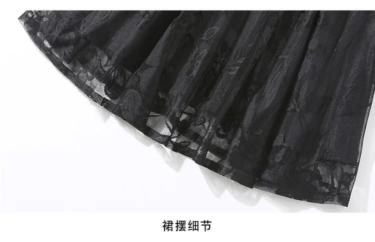 2018 Новая Летняя Повседневная Уличная миди однотонное кружевное платье для