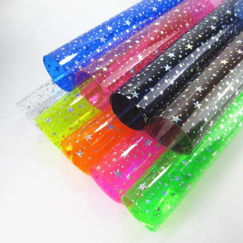 A4 лист 8 &quotx 11 8&quot Звезды блестящий порошок Tranparent PVCclear ПВХ для сумки луки DIY проект