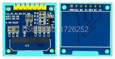 Плата адаптера SPI / IIC для OLED-экрана 0 96 дюйма 2 8-5 5 В | Электроника