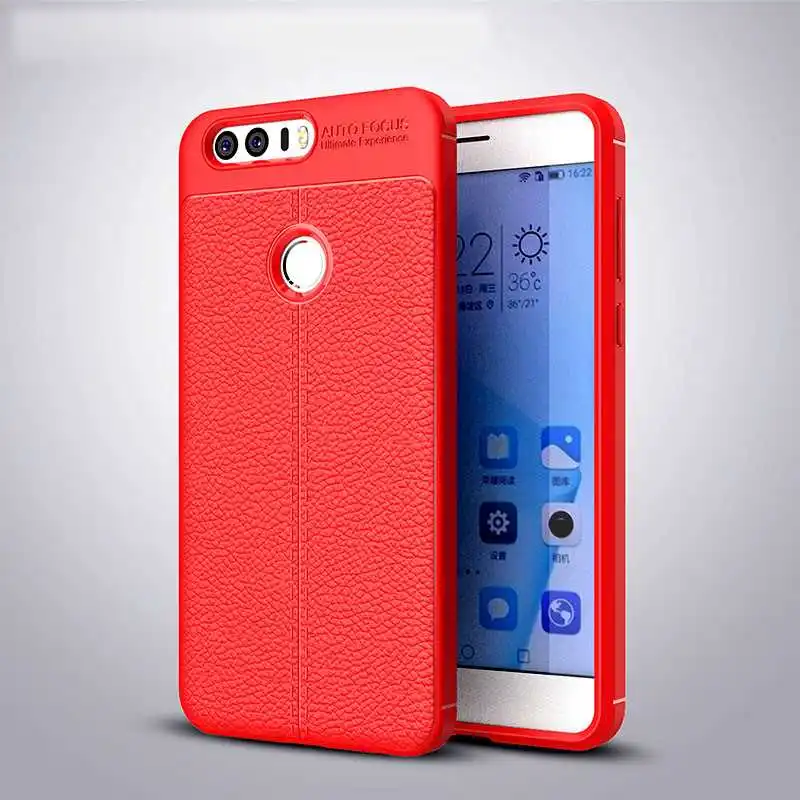 Red Модный противоударный мягкий чехол Mokoemi с рисунком личи 5,2 дюйма для huawei Honor 8, чехол для huawei Honor 8, чехол для телефона - Цвет: Red