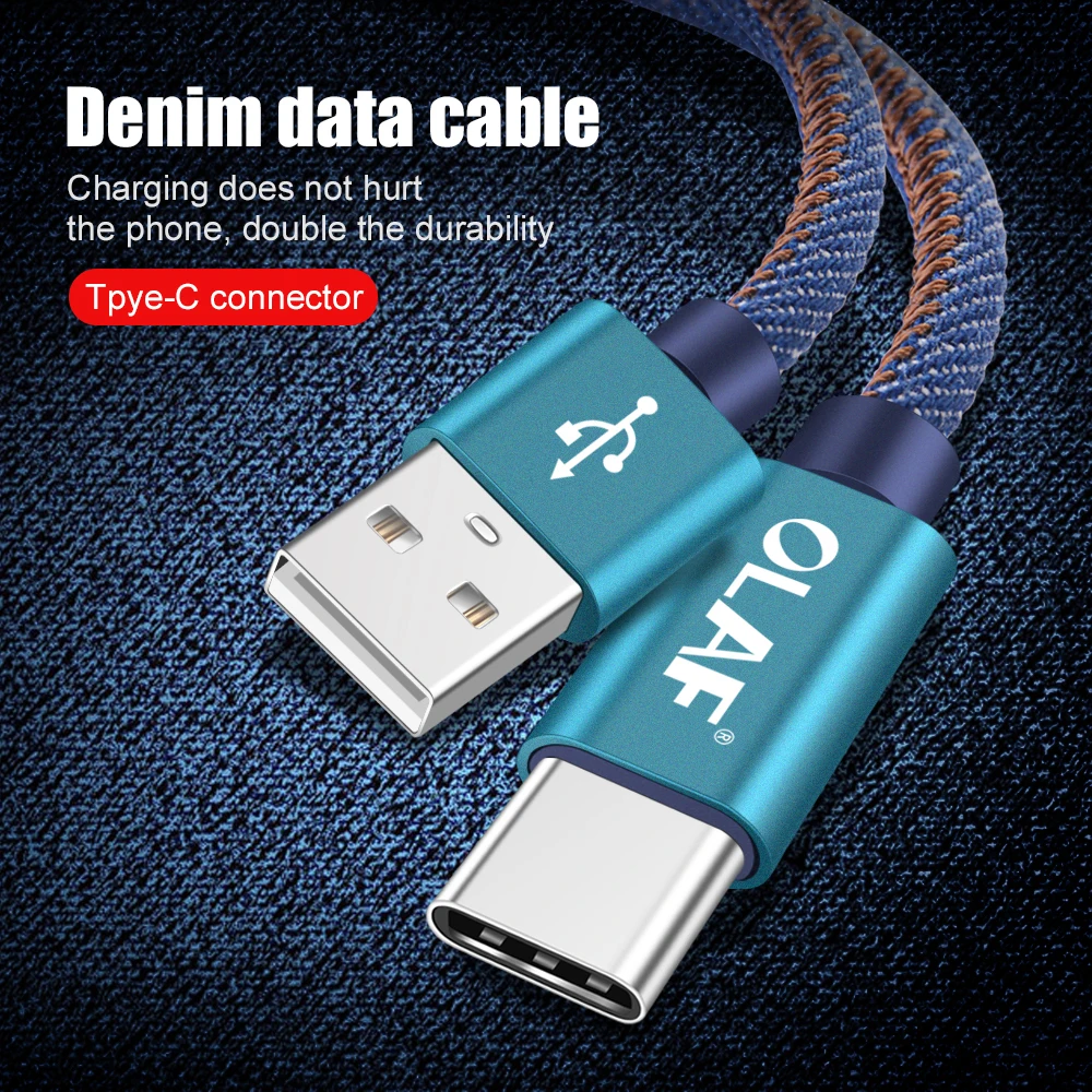Кабель USB Type C OLAF 1 м 2 кабель для быстрой зарядки и передачи данных Samsung Galaxy S9 Note 9