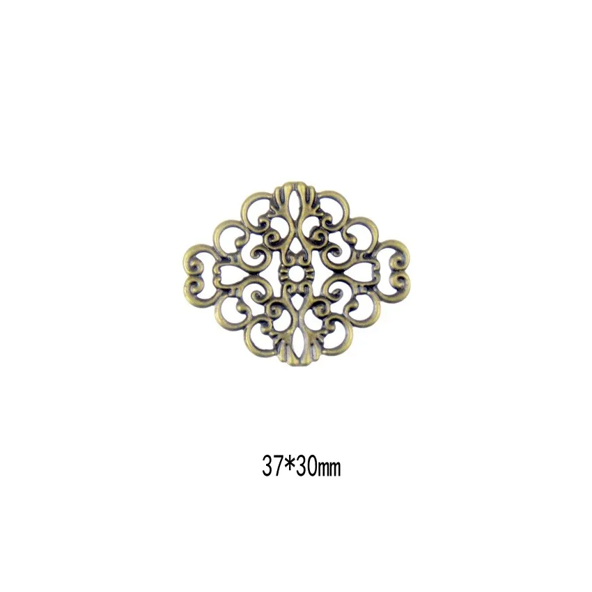 Flower 12 10 шт. античный бронзовый цвет металлический цветок филигранные Обертывания Разъемы ремесла подарок украшения DIY ювелирных изделий - Цвет: Flower 12