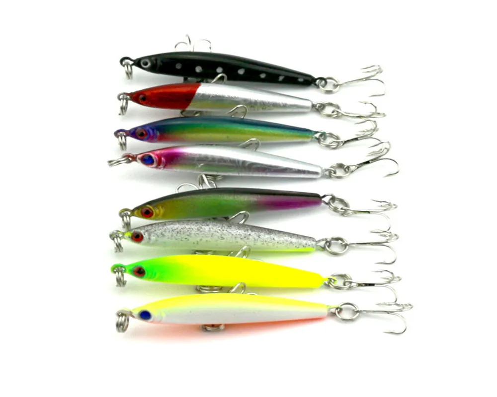 Большая распродажа 8 шт. мини блесна приманка для ловли рыбы твердая Пластик