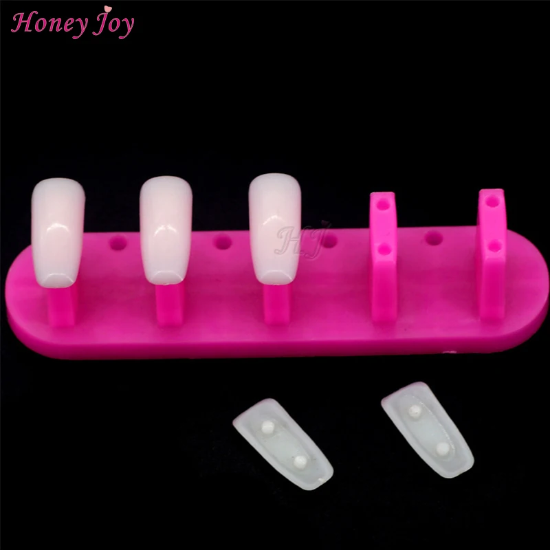 100Pcs/pack Acrylic Nails Tips PP Material Original Type Accessory for Flexible Training Practice Trainer Hand Nail Art Tools images - 6