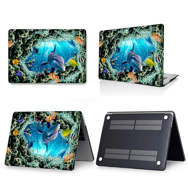 dh-58-h0 Чехол для ноутбука с мраморным принтом для MacBook Air retina Pro 11 12 13 15 для Mac Book New Pro 13 15 New Air 13,3+ с сенсорной панелью - Цвет: dh-58-h0