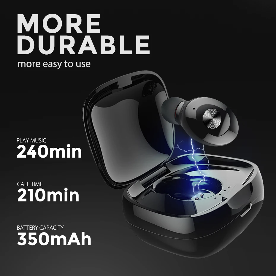 Беспроводные наушники Mini Bluetooth V5.0 3D стерео звук наушники-вкладыши Спортивная