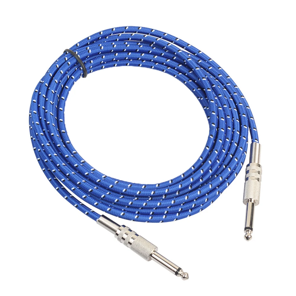 6.35mm Male to Male Plug Audio Cable Mono Channel Stereo Wire Electric Guitar