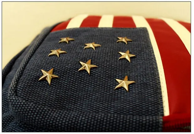 1 шт. рюкзак в стиле панк с флагом США сумка через плечо школьная со звездами и